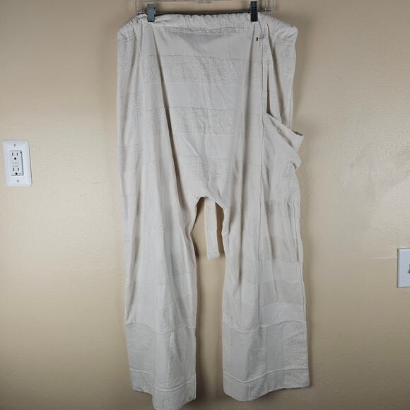 Free People Beach Island Boho Set Crop Top Wrap Terry V Neck And Pants - Picture 13 of 14